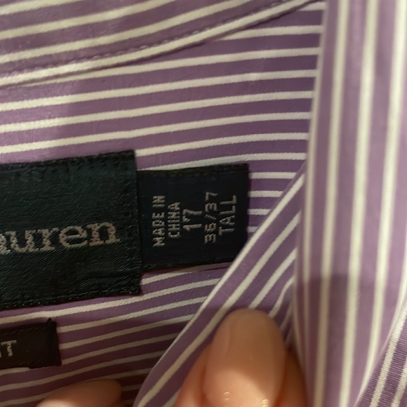 Ralph Lauren classic fit long sleeve shirt 17 tall - Picture 5 of 6